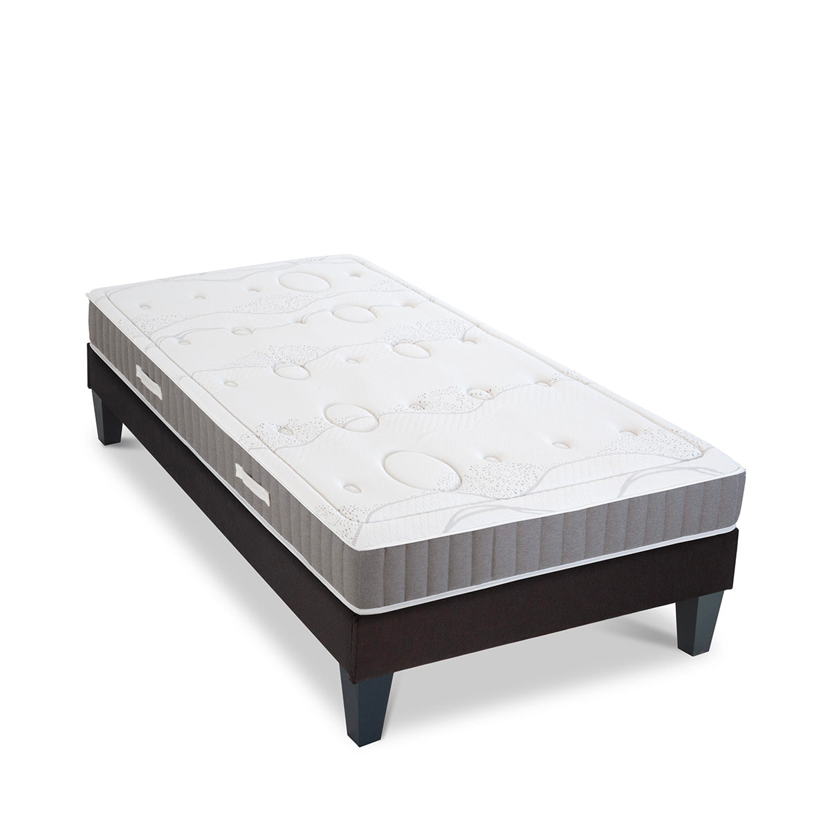 Ensemble Intuition - Matelas mémoire de forme + Sommier tri-lattes - 15 cm d'épaisseur - Accueil équilibré, soutien ferme