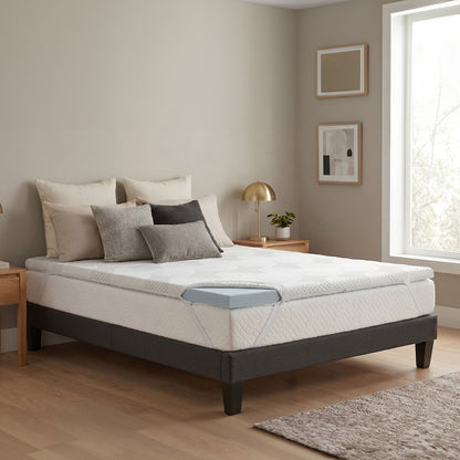 Surmatelas Viscotouch - Mémoire de forme + gel thermorégulant - Fabriqué en France - 5 cm d'épaisseur