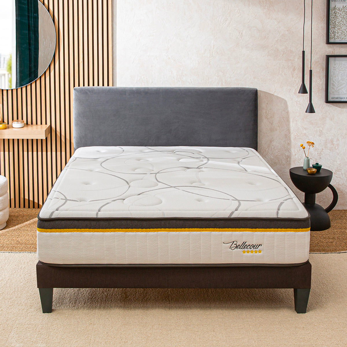 Ensemble Matelas Ressorts ensachés BELLECOUR 3.0 avec sommier