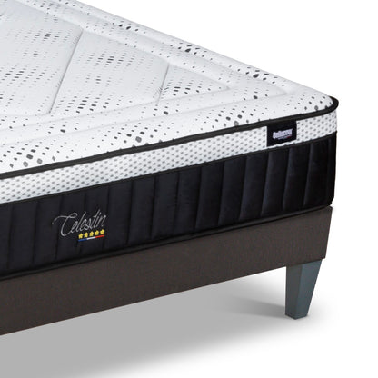 Prêt-à-dormir CÉLESTIN 2.0 avec Sommier, Couette, Oreillers et Protège-matelas