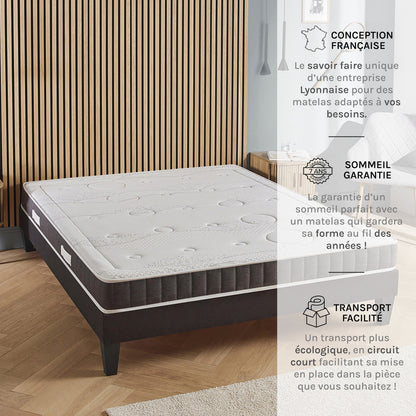 Ensemble Matelas Mémoire de forme INTUITION avec sommier