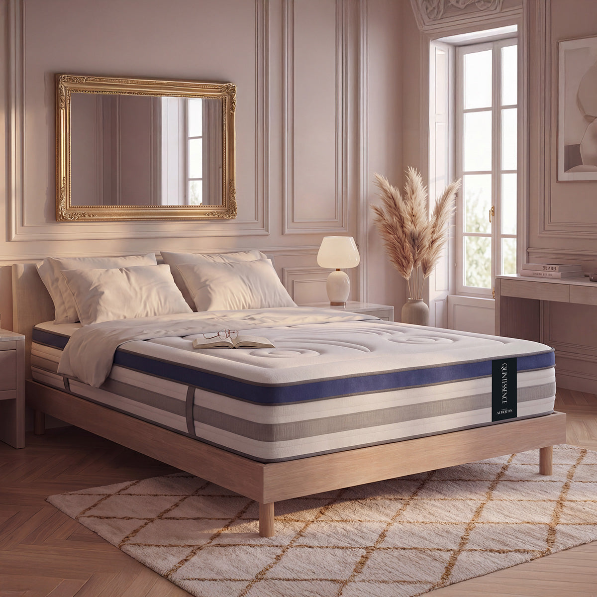 Ensemble Matelas QUINTESSENCE et Sommier SÉLÉNA