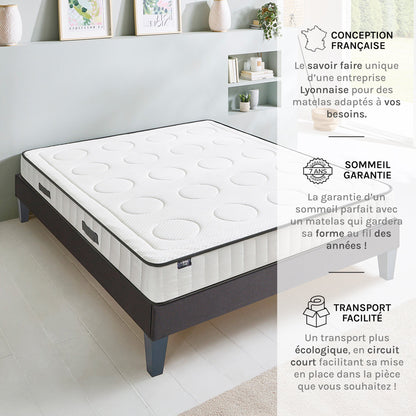 Prêt-à-dormir CRISTAL avec Sommier, Couette, Oreillers et Protège-matelas