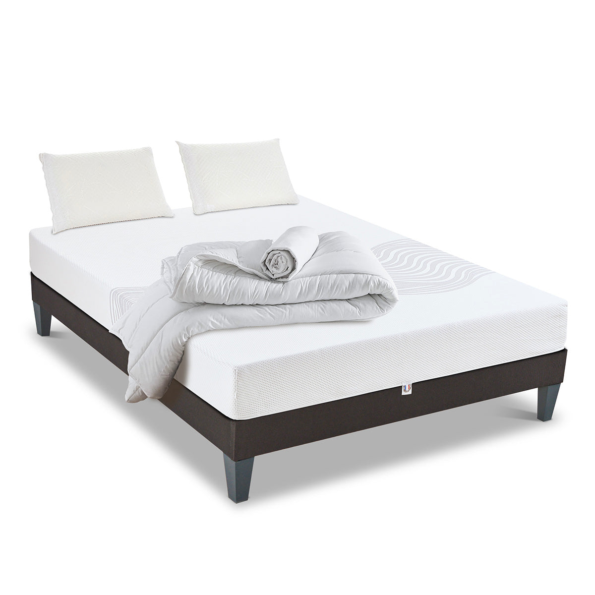 Prêt-à-dormir SENSITIVE avec Sommier, Couette, Oreillers et Protège-matelas