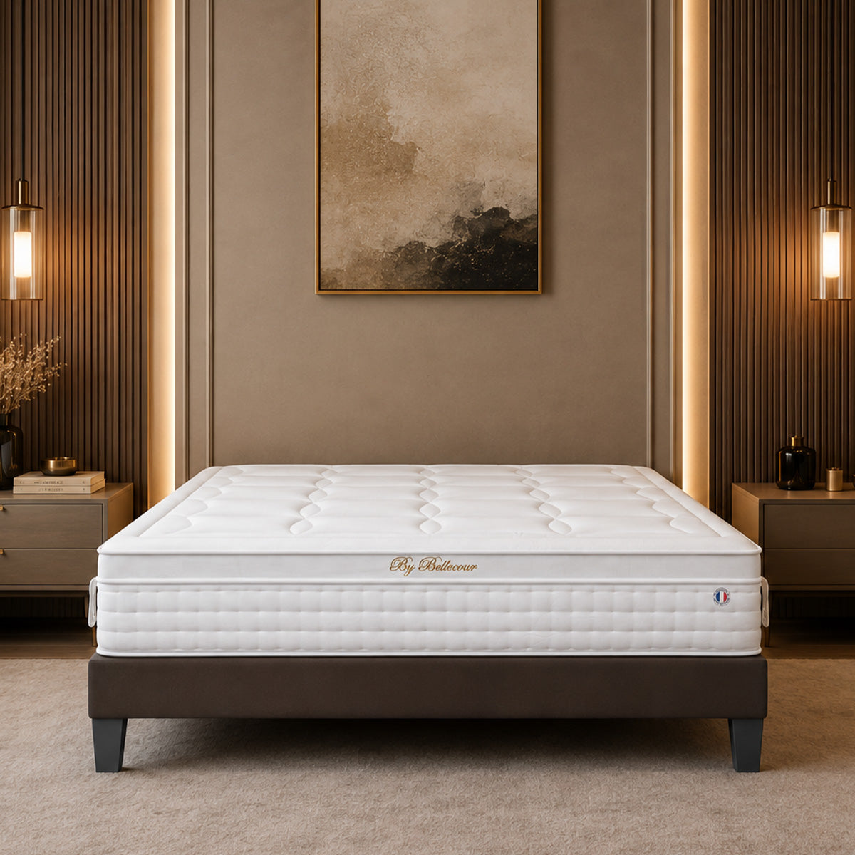 Matelas Empereur - Mémoire de forme + gel frais - Moelleux puis ferme - Fabriqué en France - 33 cm d'épaisseur