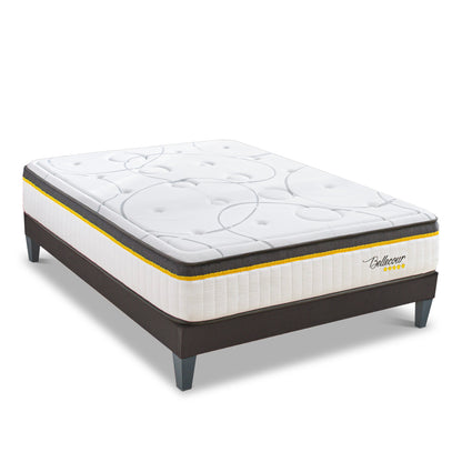 Ensemble Matelas Ressorts ensachés BELLECOUR 3.0 avec sommier