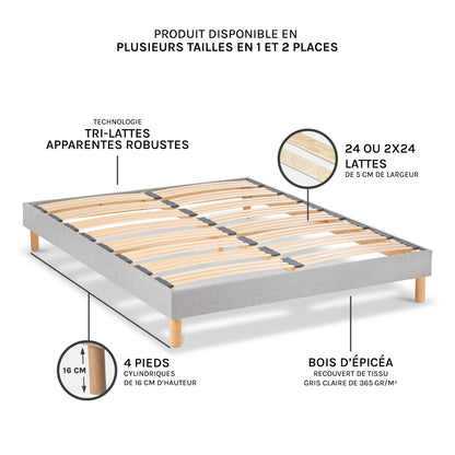 Sommier À Lattes Tissu CAPITOLE