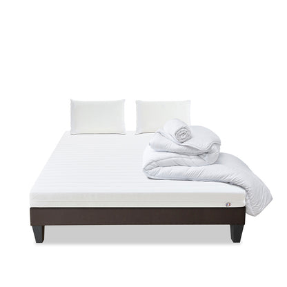 Prêt-à-dormir KLO avec Sommier, Couette, Oreillers et Protège-matelas