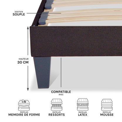 Prêt-à-dormir POSÉIDON avec Sommier, Couette, Oreillers et Protège-matelas
