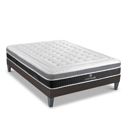 Ensemble ELEGANCE place Matelas Mémoire de forme + Sommier Bois