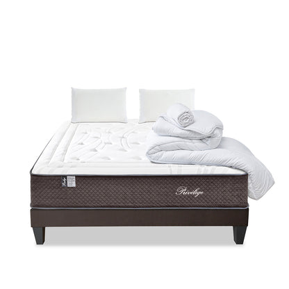Prêt-à-dormir PRIVILÈGE avec Sommier, Couette, Oreillers et Protège-matelas