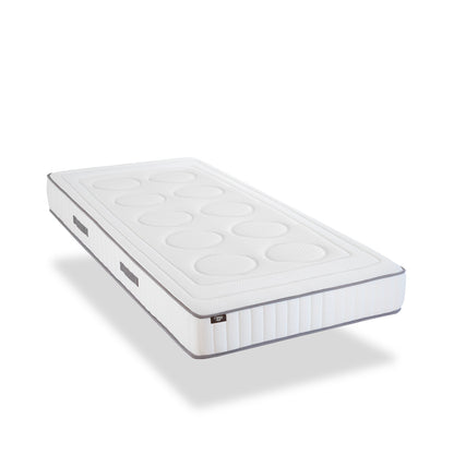Ensemble Cristal - Matelas mémoire de forme + Sommier tri-lattes - 18 cm d'épaisseur - Accueil équilibré, soutien ferme