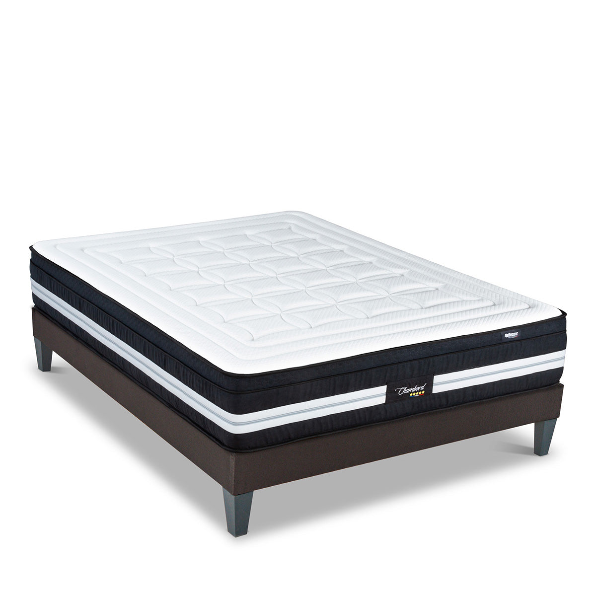 Ensemble Chambord - Matelas micro-ressorts moelleux + Sommier - 32 cm d'épaisseur
