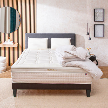 Prêt-à-dormir EMPEREUR avec Sommier, Couette, Oreillers et Protège-matelas