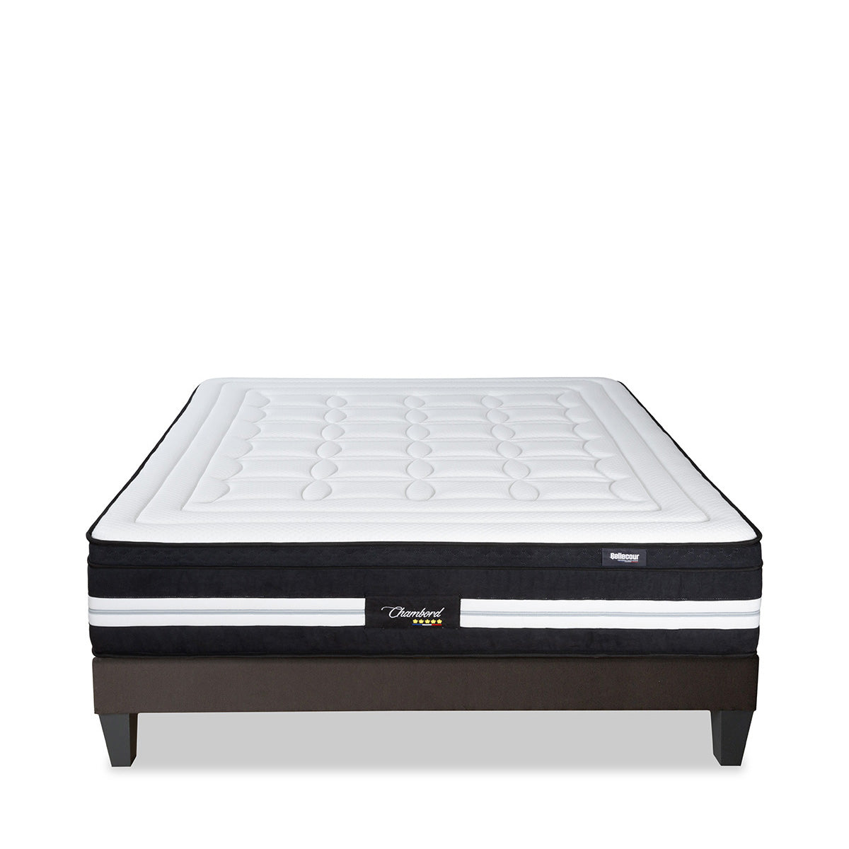 Ensemble Chambord - Matelas micro-ressorts moelleux + Sommier - 32 cm d'épaisseur