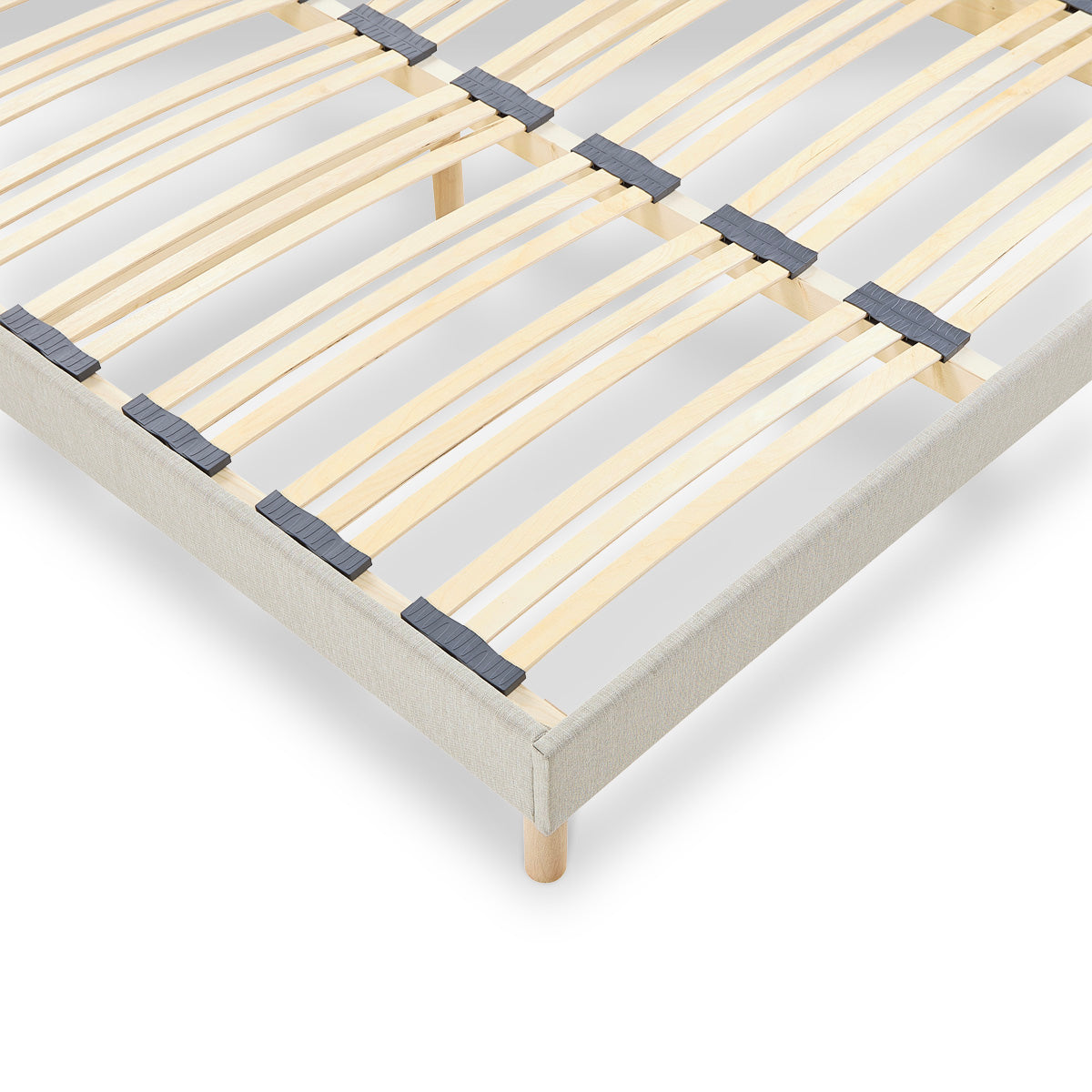 Sommier à lattes Tissu beige LINO