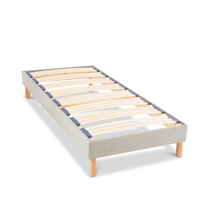 Sommier à lattes Tissu beige LINO