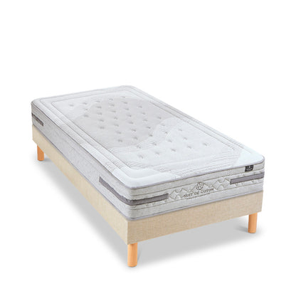 Ensemble Sérénade - Matelas ressorts ensachés + Sommier - 26 cm d'épaisseur - Accueil ferme, soutien ferme