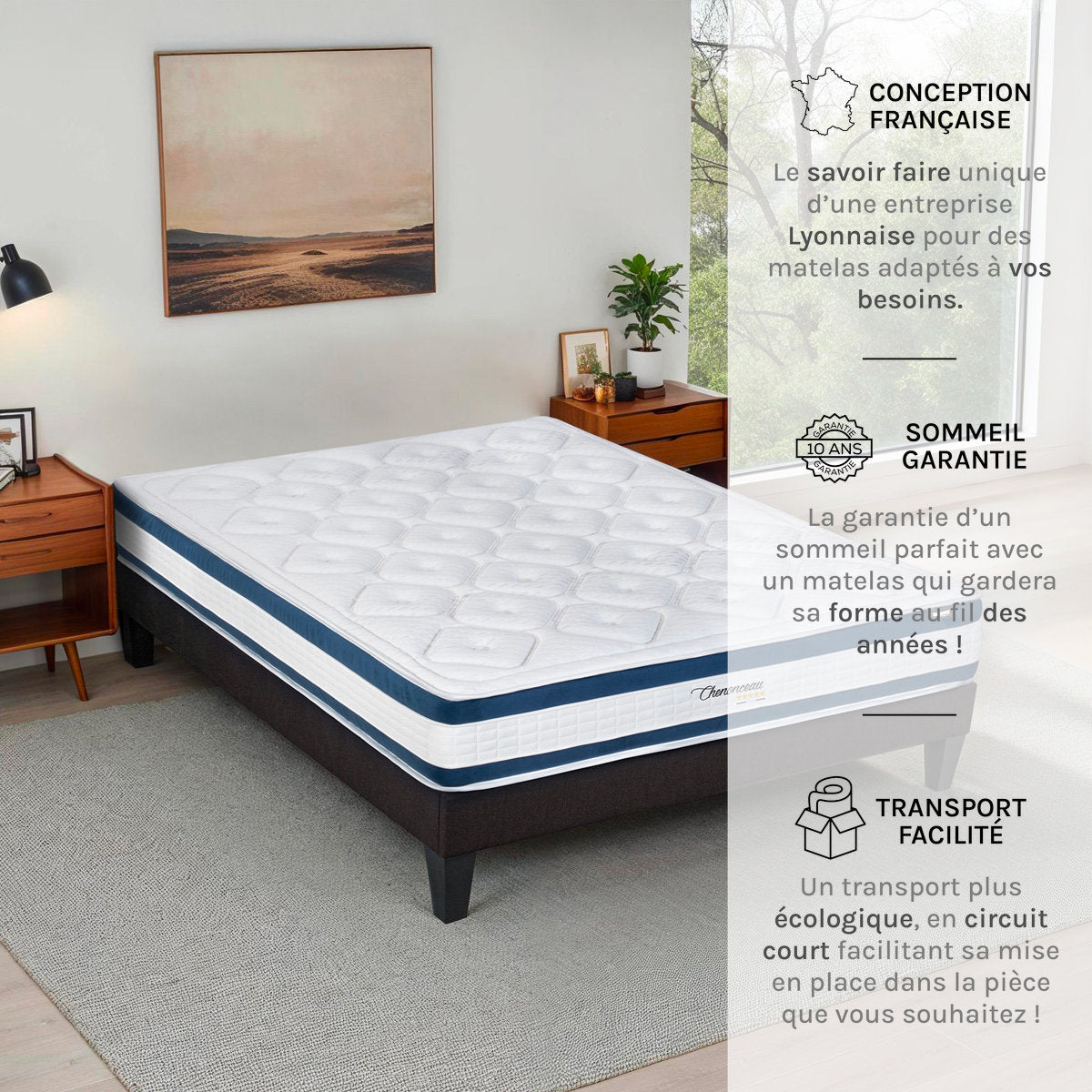 Matelas Mémoire de forme 26 cm CHENONCEAU