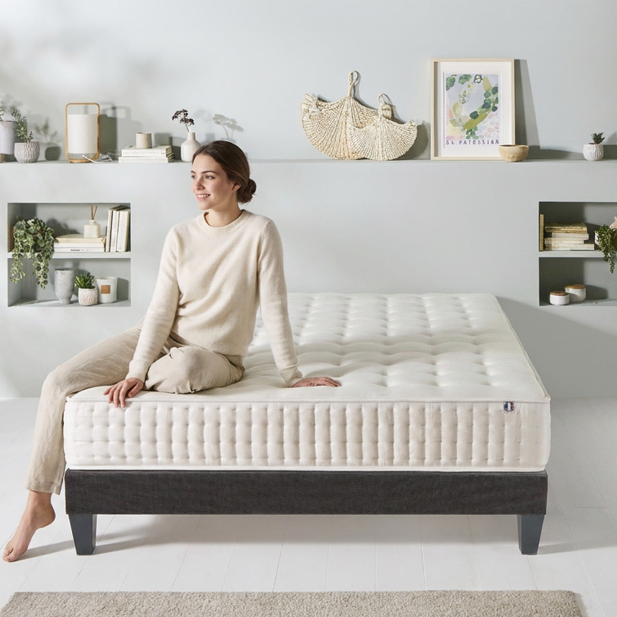 Ensemble Apollon - Matelas mémoire de forme moelleux + Sommier tri-lattes - 25 cm d'épaisseur