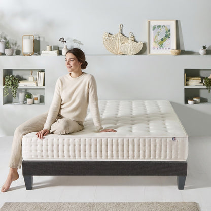 Ensemble Apollon - Matelas mémoire de forme moelleux + Sommier tri-lattes - 25 cm d'épaisseur