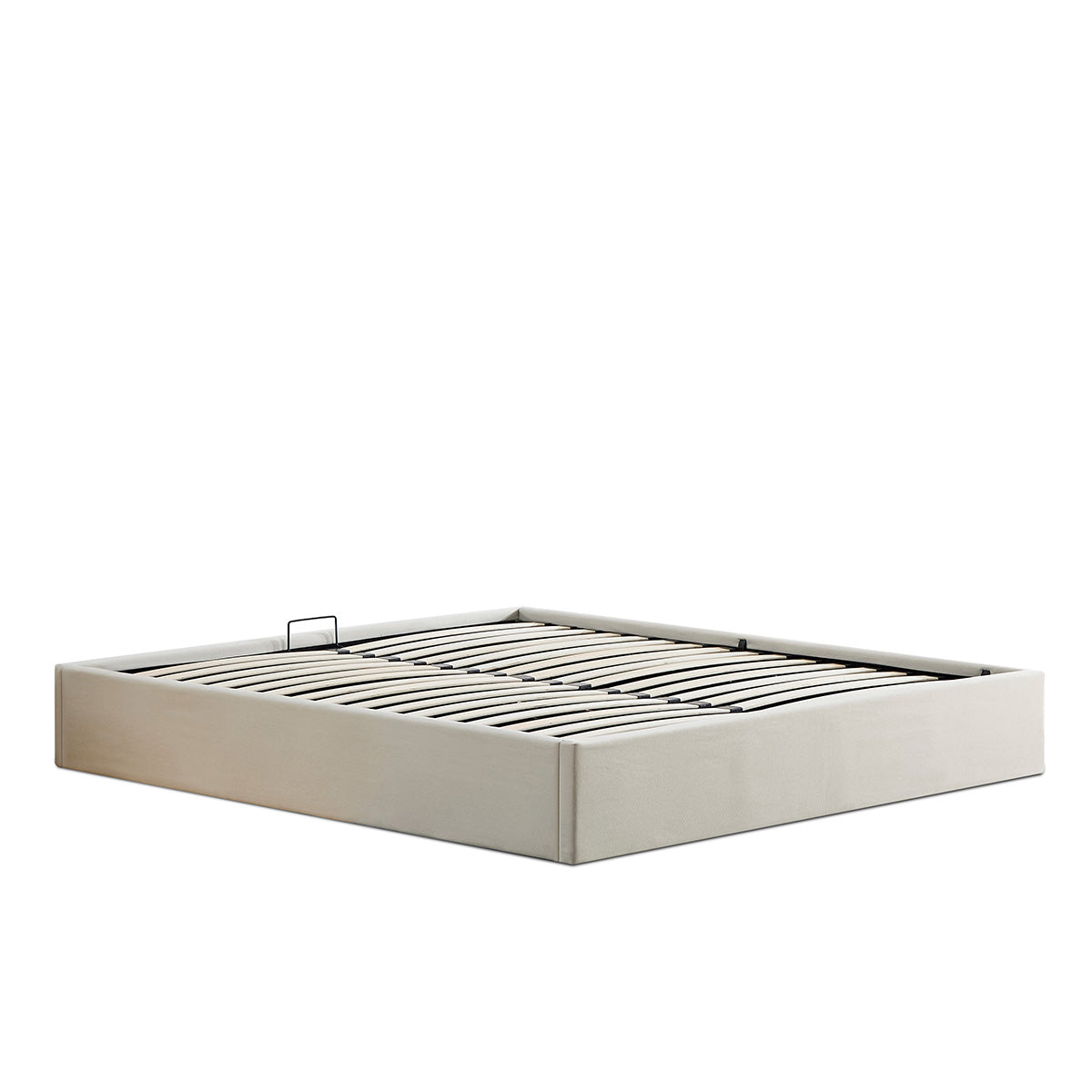 Sommier Coffre Tissu Beige ATLAS