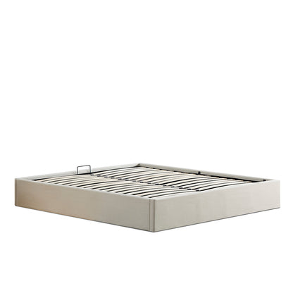 Sommier Coffre Tissu Beige ATLAS