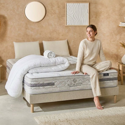 Pack Sérénade - Matelas + Sommier + Accessoires - La chambre équipée en une fois - 26 cm d'épaisseur