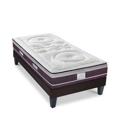 Ensemble DIVIN  Matelas Ressorts ensachés + Sommier Bois