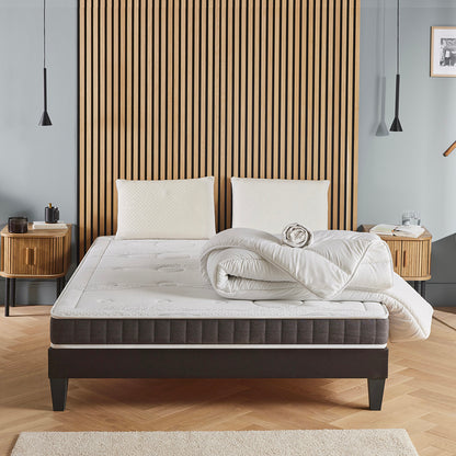 Prêt-à-dormir INTUITION avec Sommier, Couette, Oreillers et Protège-matelas