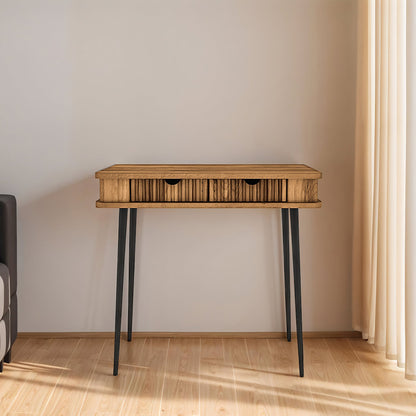 console-84-cm-2-tiroirs-bois-massif-hetre-amalfi
