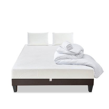 Prêt-à-dormir HÉRA avec Sommier, Couette, Oreillers et Protège-matelas