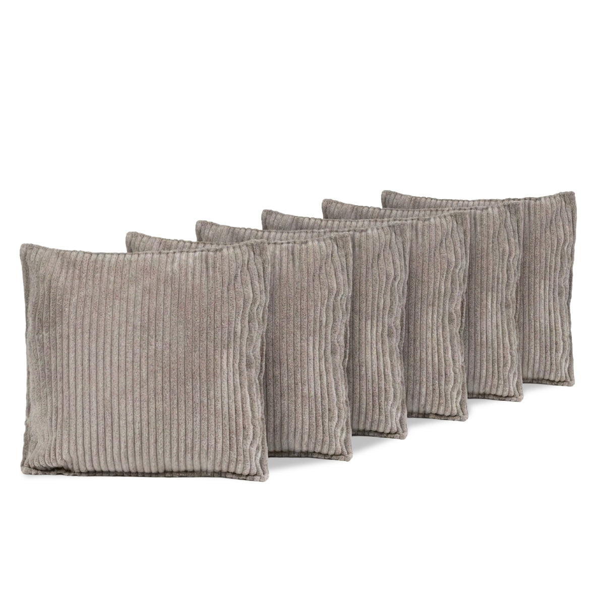 Lot de coussins velours côtelé MALO - Gris Clair