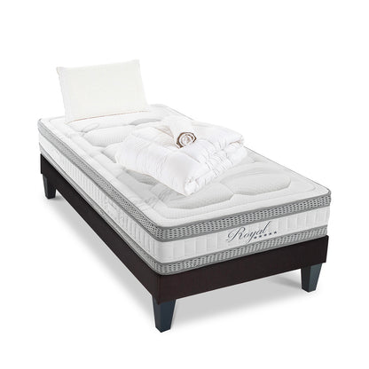Pack Prêt à dormir ROYAL 5*Matelas Mémoire de forme + Sommier + Accessoires