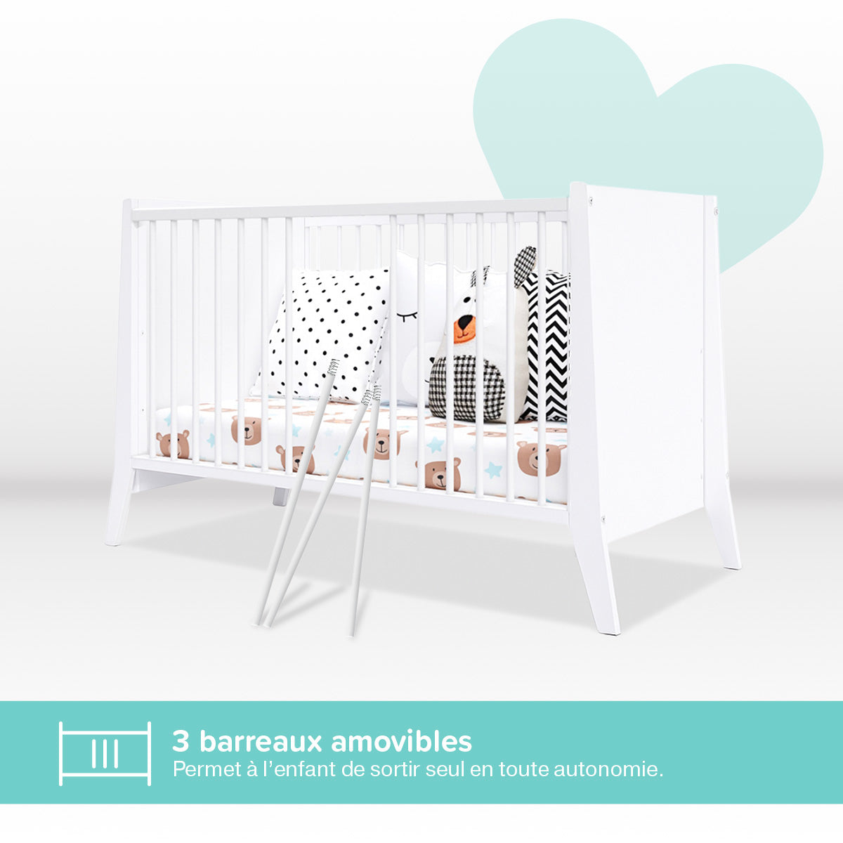 Lit bébé évolutif TIMEO