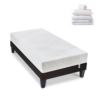 Prêt-à-dormir HÉRA avec Sommier, Couette, Oreillers et Protège-matelas