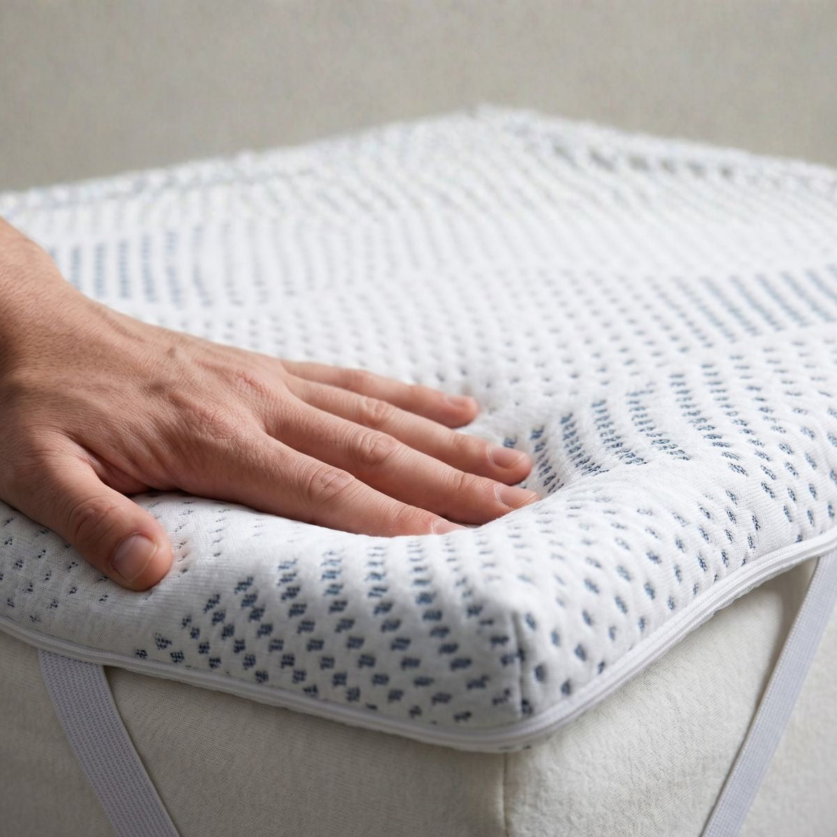Surmatelas Viscotouch - Mémoire de forme + gel thermorégulant - Fabriqué en France - 5 cm d'épaisseur
