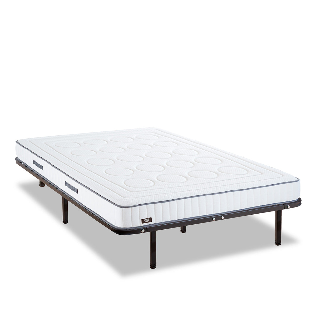 Ensemble Matelas Mémoire de forme CRISTAL avec Cadres à lattes