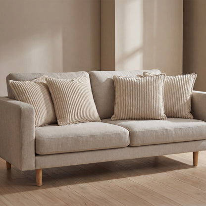 Lot de coussins velours côtelé MALO - Beige