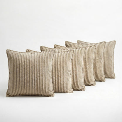 Lot de coussins velours côtelé MALO - Beige