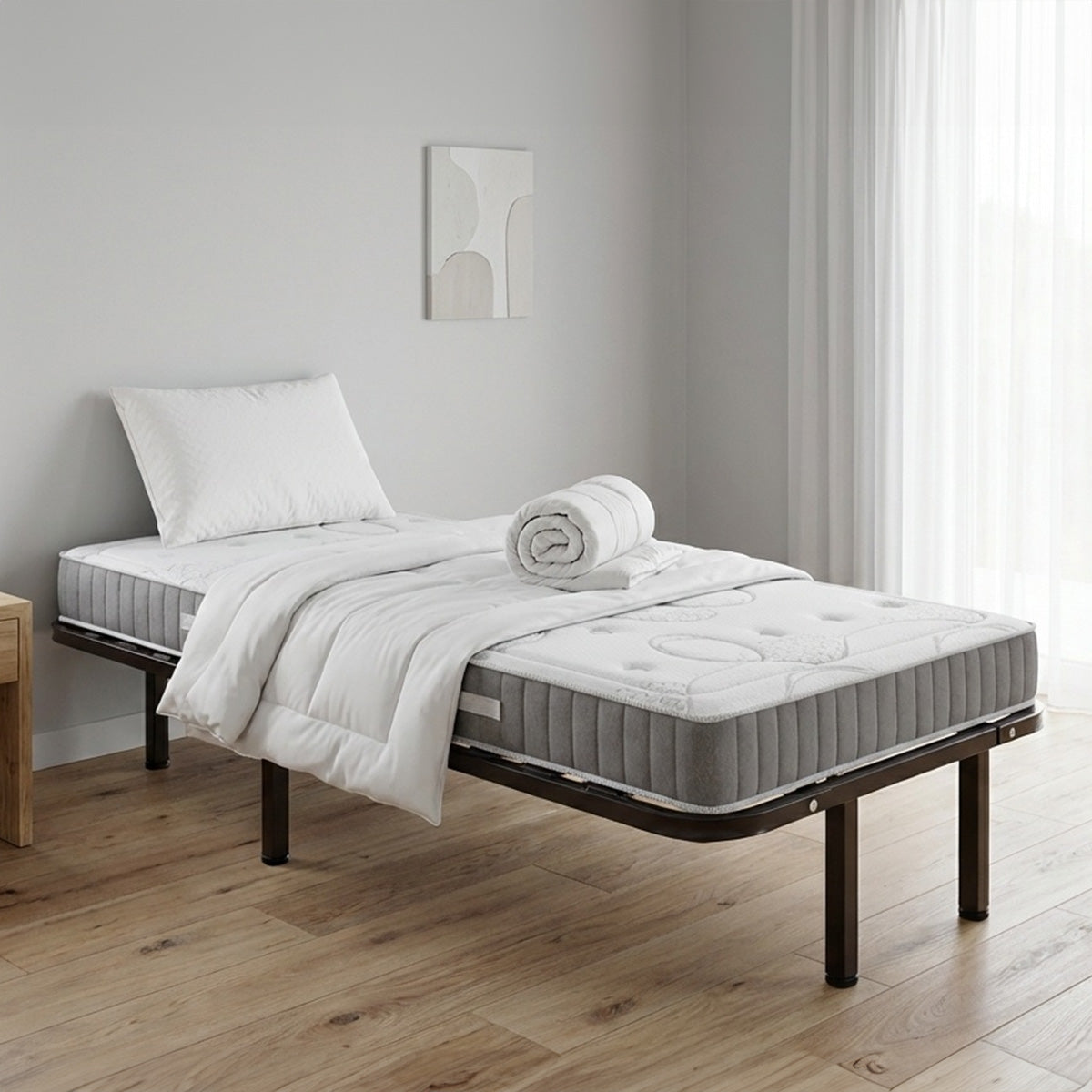 Prêt-à-dormir INTUITION avec Cadre à lattes, Couette, Oreillers et Protège-matelas