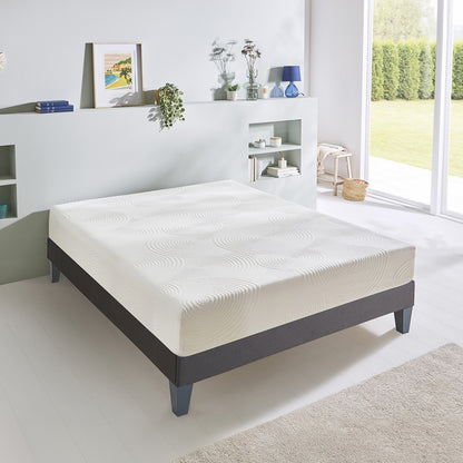 Ensemble Vosges - Matelas mousse haute densité + Sommier - 15 cm d'épaisseur - Accueil équilibré, soutien ferme
