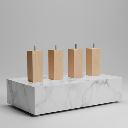 Pied de lit CARRÉ BOIS