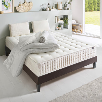 Prêt-à-dormir APOLLON avec Sommier, Couette, Oreillers et Protège-matelas