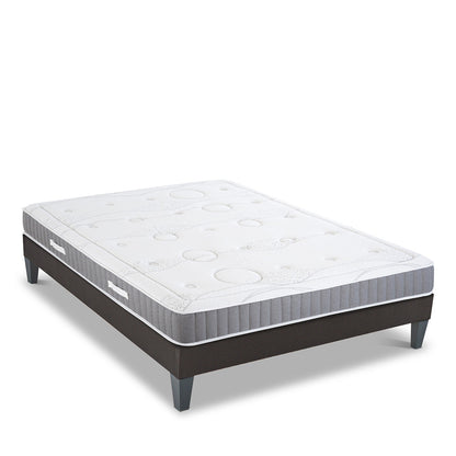 Ensemble Intuition - Matelas mémoire de forme + Sommier tri-lattes - 15 cm d'épaisseur - Accueil équilibré, soutien ferme
