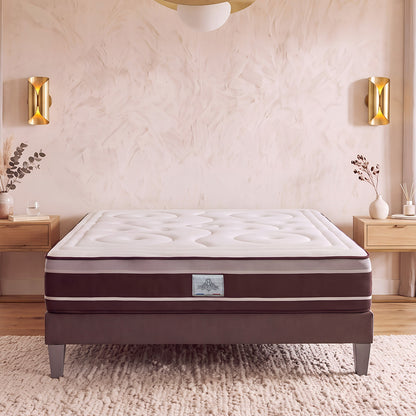 Ensemble DIVIN  Matelas Ressorts ensachés + Sommier Bois