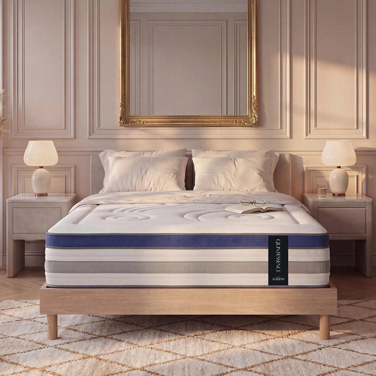 Ensemble Matelas QUINTESSENCE et Sommier SÉLÉNA