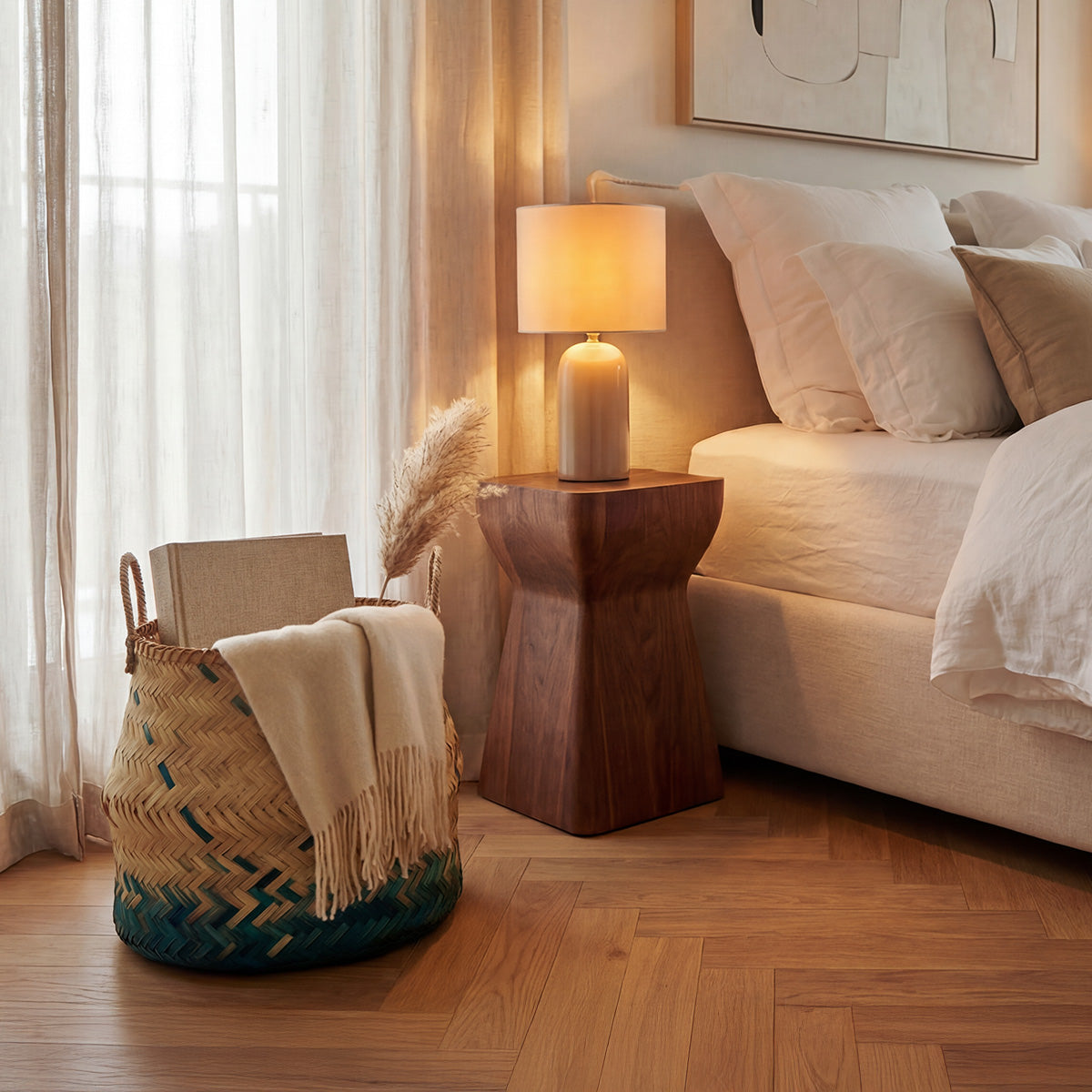 panier-bambou-naturel-bleu