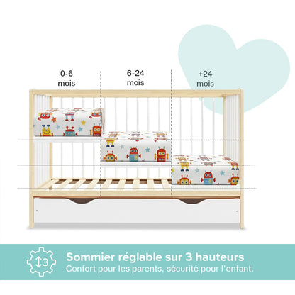 Lit bébé évolutif MATHIS