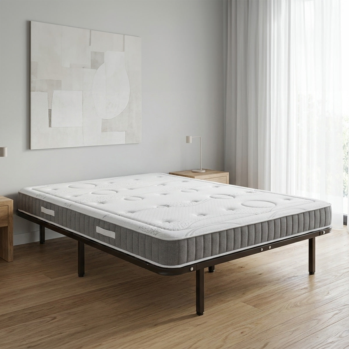 Ensemble Matelas Mémoire de forme INTUITION avec Cadre à lattes